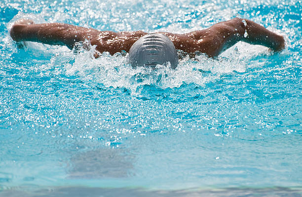 Teen Boy Swimming In The Pool Royalty Free Stock Image 