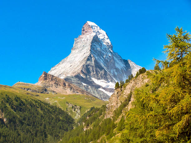 Swiss Matterhorn Moutain stock photo
