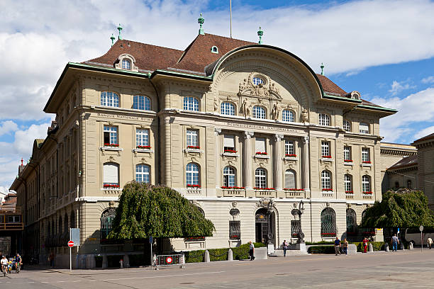 Swiss National Bank (SNB) Headquarters in Bern, Switzerland stock photo