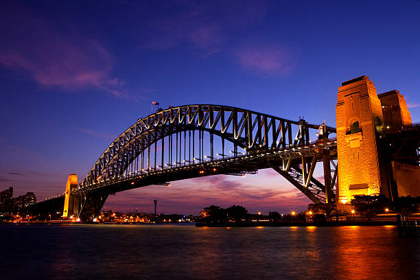 Sydney Harbour Bridge Sunset stock photo