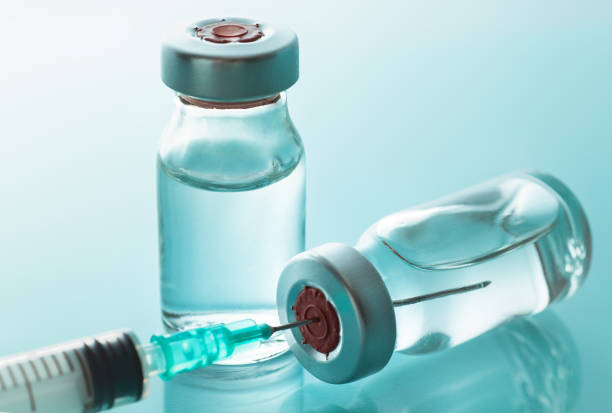 Syringe and Vials Healthcare And Medicine concepts vial photos stock pictures, royalty-free photos & images