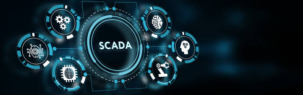 System Supervisory Control And Data Acquisition technology concept. SCADA stock photo