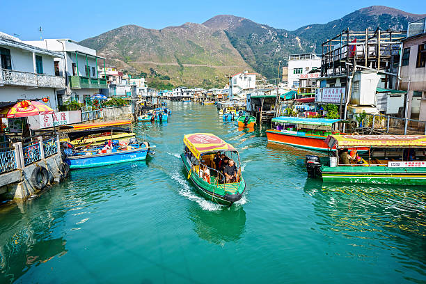 Tai O is a fishing town stock photo
