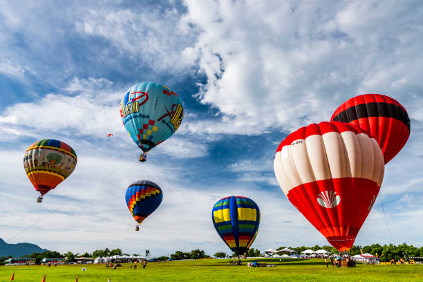 Taiwan international balloon festival at luye highland in Taitung. stock photo