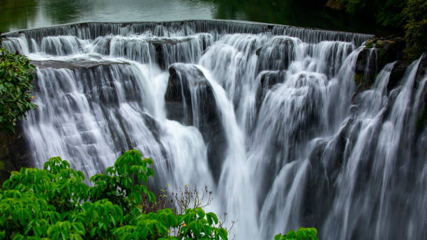 Taiwan, waterfall, Shifenliao waterfall, park stock photo