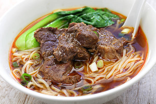 Taiwanese beef noodle soup beef noodle soup, chinese taiwanese cuisine taiwanese food stock pictures, royalty-free photos & images