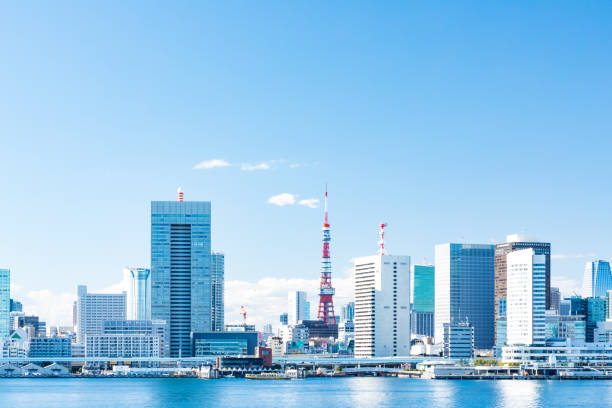 晴海桟橋から見た竹芝桟橋側図5 - 東京 ストックフォトと画像