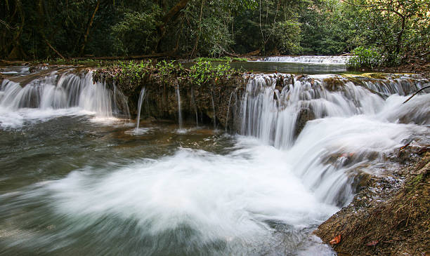 Takian Thong Waterfall, Kanchanaburi Province, Thailand. stock photo