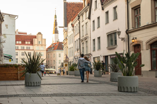 Tallinn old town in the summer of 2021 stock photo