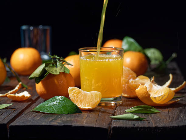 Tangerine juice stock photo