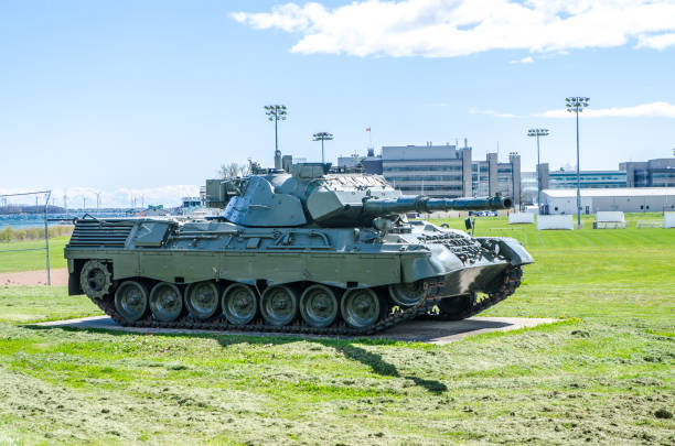 Tank at Kingston Military College stock photo
