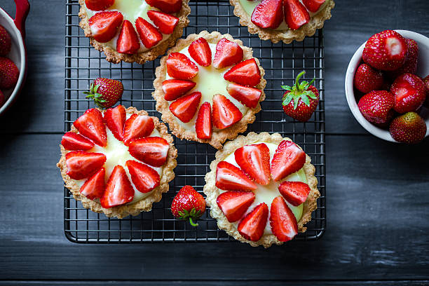 Tartlets Strawberry tartlets tart dessert photos stock pictures, royalty-free photos & images