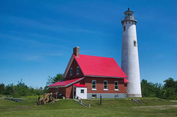 Tawas Point Lighthouse stock photo
