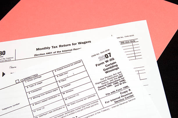 Tax Forms - Gambling & Wagering stock photo