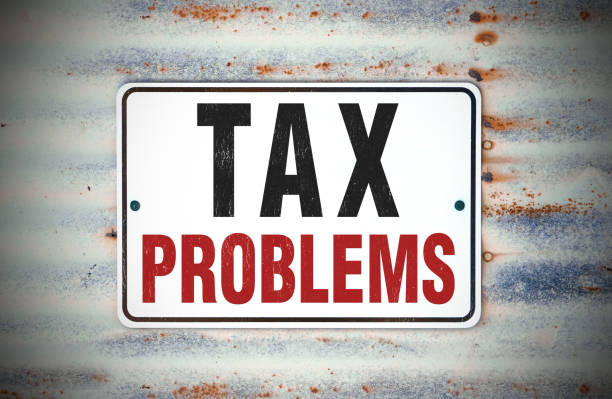 Tax Problems Sign stock photo