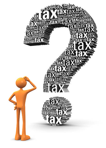 Tax questions stock photo