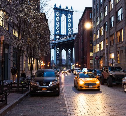 60x40cm #94583 New York Taxi Brooklyn Bridge Wolkenkratzer Fußmatte Türmatte 