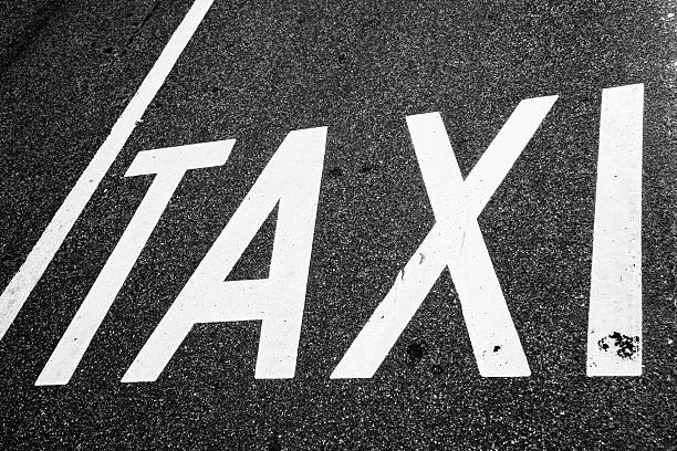 Taxi parking space stock photo