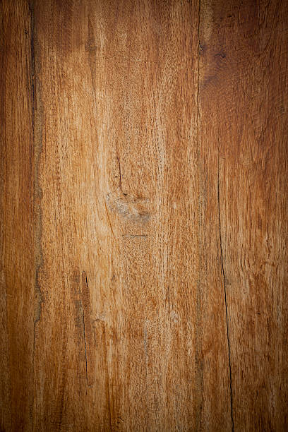 チーク材の背景にドロップシャドウ vartical - wood table ストックフォトと画像