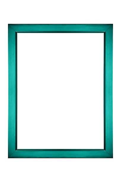 Teal or Turquoise Picture Frame stock photo