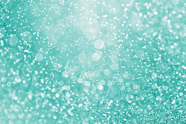 Teal, Turquoise, Aqua and Mint Glitter Sparkle Background stock photo
