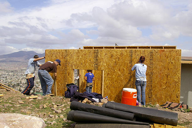 Teamwork Homebuilding Tijuana stock photo