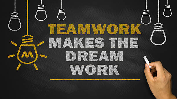teamwork makes the dream work stock photo
