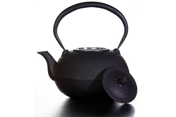 Teapot Black small stock photo