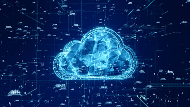 teknoloji ağı ve veri bağlantısı, güvenli veri ağı dijital bulut bilişim, siber güvenlik kavramı - bulut bilişimi stok fotoğraflar ve resimler