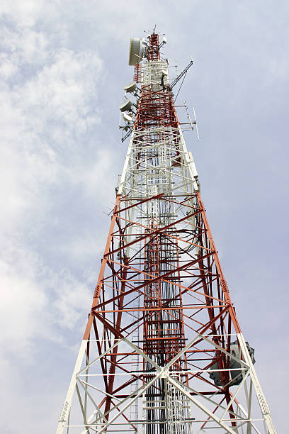 Telecommunication tower stock photo