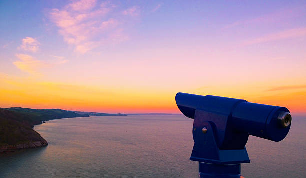 Telescope coast stock photo