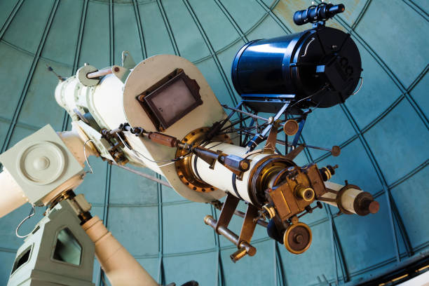 telescope observatory stock photo