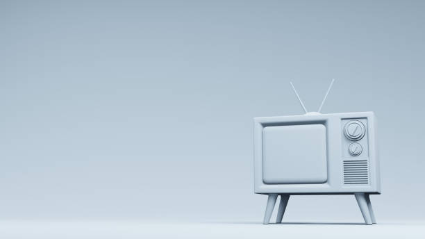television TV vintage design , 3d rendering stock photo