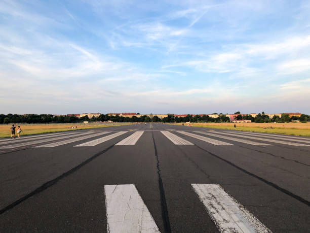 Tempelhofer Feld Runway stock photo