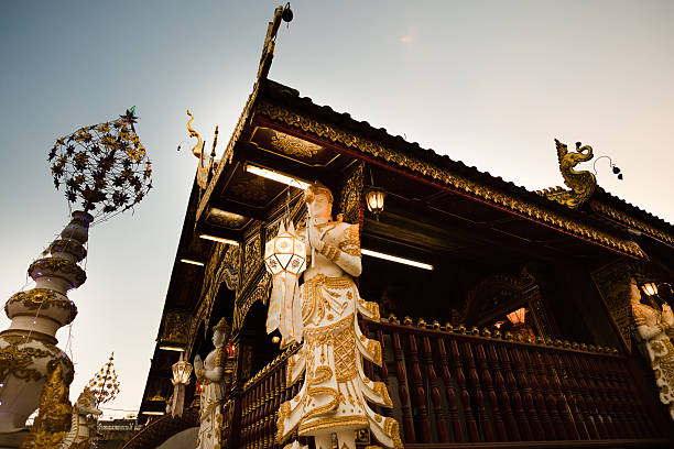 Temple in Chiang Rai, Thailand stock photo