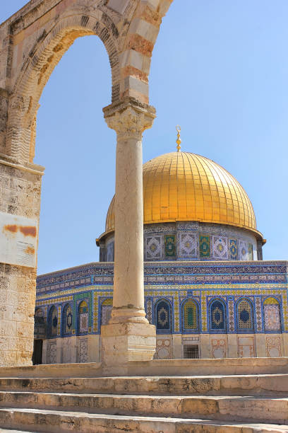 tempelberg komplex in jerusalem, israel - al aqsa moschee stock-fotos und bilder