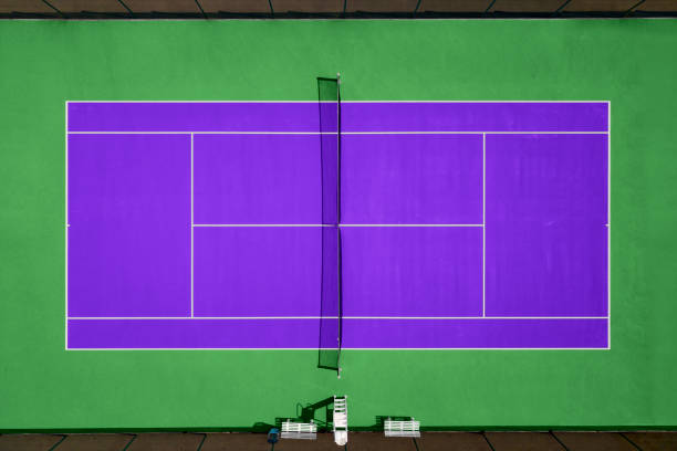Tennis hardcourt stock photo