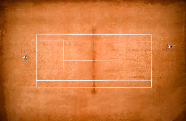 Tennis match stock photo