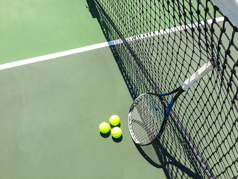 Tennis Racket And Ball Stock Photo - Download Image Now - iStock