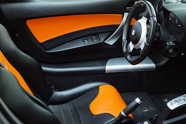 Tesla Roadster Electric Sports Car Interior Stock Photo