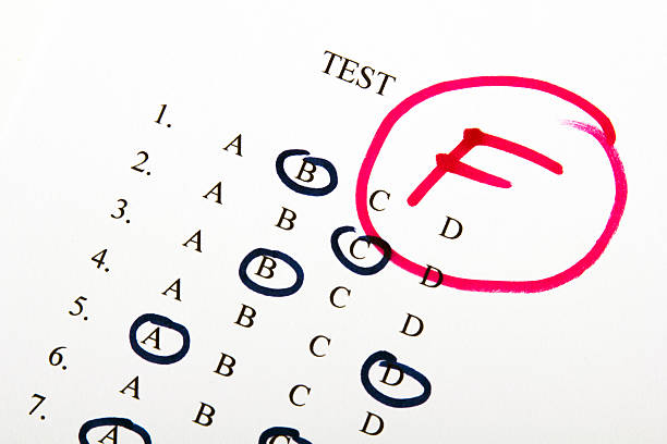 test results in school test results in school, selective focus failure stock pictures, royalty-free photos & images