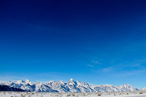 Teton Range and Big Sky stock photo