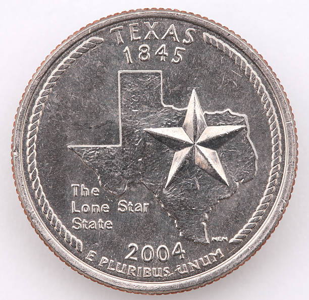 Texas State Quarter stock photo