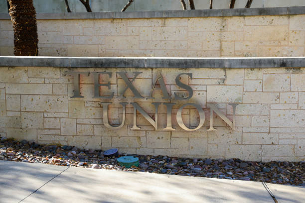 Texas union exterior sign stock photo