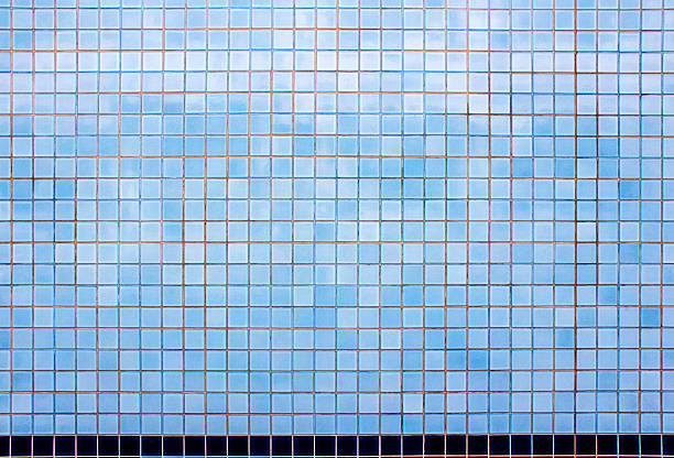 texture of light blue wall tile stock photo