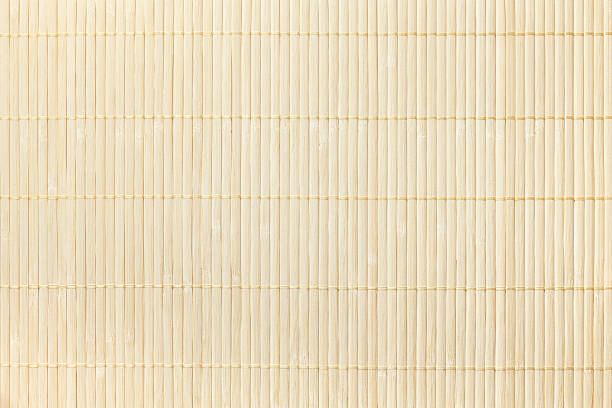 texture of wooden  bamboo traditional napkin for a table. - plankje plant touw stockfoto's en -beelden