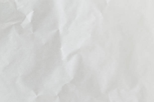 Textured blank crumpled paper of white color stock photo