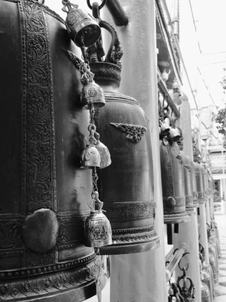 Thai Temple Bells stock photo