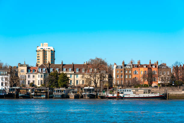 Thames riverside development around Plantation Wharf in London Thames riverside development around Plantation Wharf in London Chelsea stock pictures, royalty-free photos & images