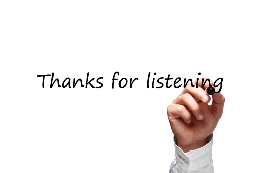 Thanks For Listening Stock Photo - Download Image Now - iStock